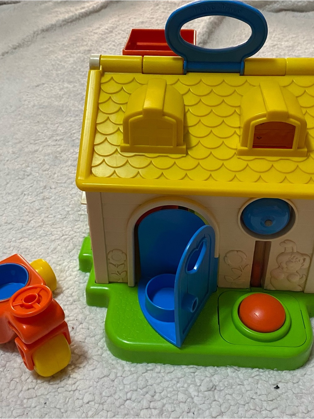 Fisher-Price vintage activity house with little car
